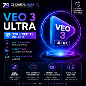 VEO 3 Ultra Account – 25K Credits with 20 Days Warranty