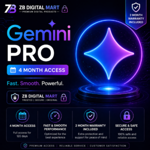 Gemini Pro Subscription – 4 Month Access with 2 Month Warranty